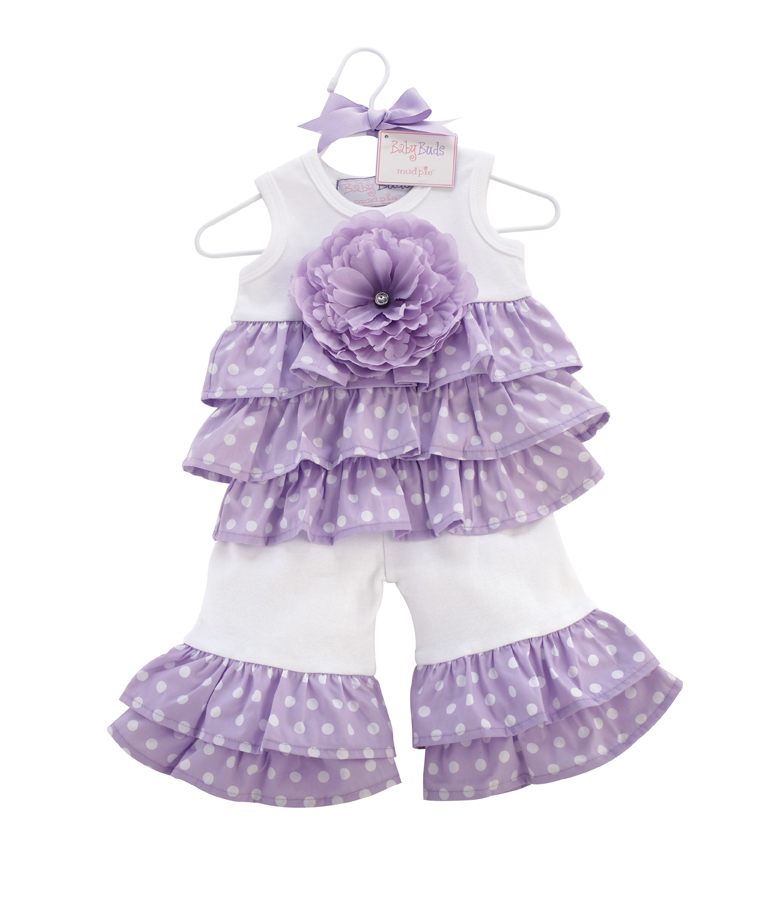 Girls Purple Ruffle Pant Set-Mud pie, girls pant set,boutique clothing